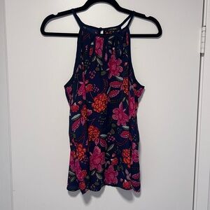 Papermoon Floral Camisole - Navy, Pink, and Orange